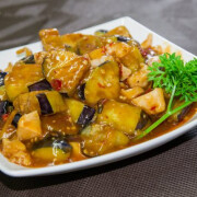 Eggplant with Chicken with Chili Paste